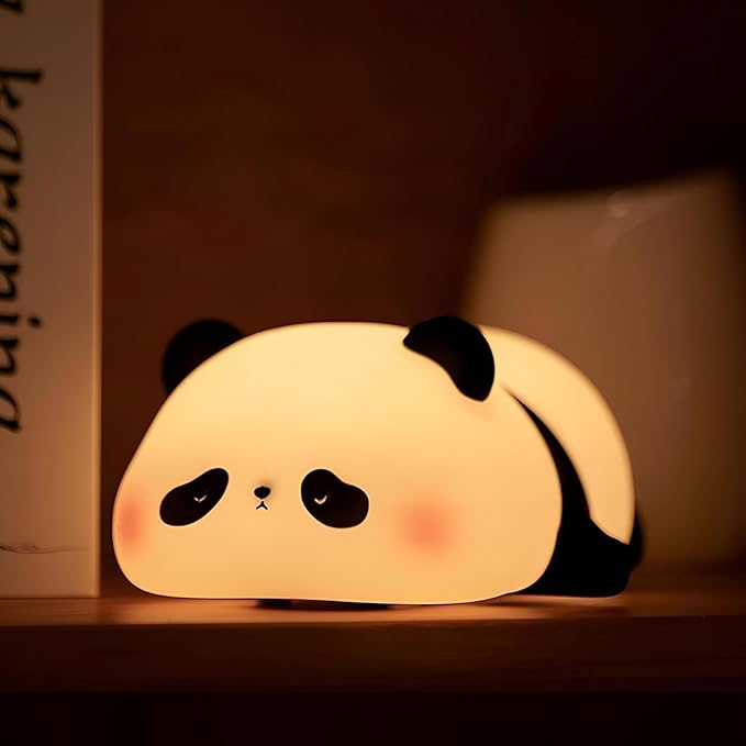 Desidiya® Lying Panda Night Light – Soft Silicone LED Touch Lamp